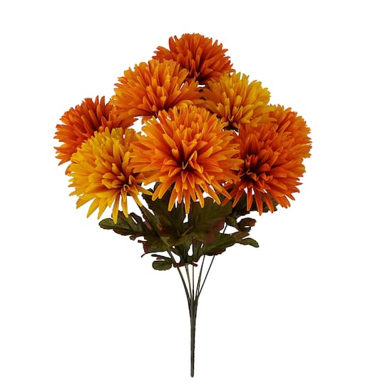 17" Yellow & Orange Mum Bush by Ashland®